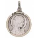 Medaille O.L.V. - 16 mm - Metaal Verzilverd 