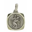Medaille H Kristoffel - 12 X 12 mm - Metaal Verzilverd 