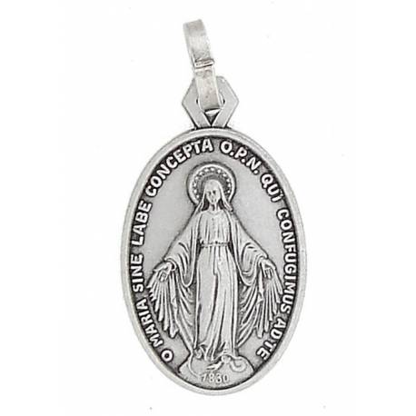 Medaille Wonderbare - 19 X 14 mm - Metaal Verzilverd 