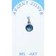 Medaille Zilver - Scapulier 8 mm - Blauw 