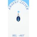 Médaille Argent - Miraculeuse - Email Bleu