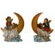 Engel + Kind + Maan - 9 cm - 2 / set 