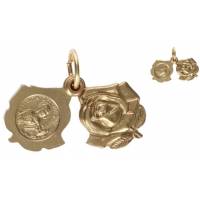 Medaille H Rita / H Antonius - 13 mm - Metaal Verguld 
