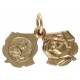 Medaille H Rita / H Antonius - 13 mm - Metaal Verguld 