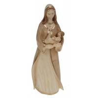 Bois sculpté - Vierge Moderne - 15 cm - 2 Tons Bois