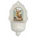 Bénitier - St Michel - Porcelaine 16 x 9 cm