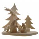 Creche/2 Sapins 06 Cm Naturel