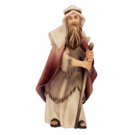 Berger avec baton : crèche de Noël en bois Ulrich 15 cm