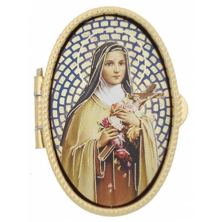 Boîte à Pilules - Ste Thérèse - Mosaïque - OV 52 X 36 mm