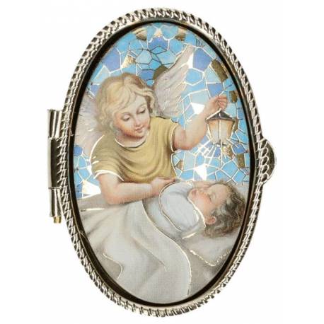 Boîte à Pilules - Ange + Enfant - Mosaïque - OV 52 X 36 mm