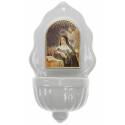 Bénitier - Ste Rita - Porcelaine 16 x 9 cm