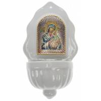 Bénitier - Perp Secours - Porcelaine 16 x 9 cm