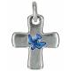 Kruisje 16 X 13 mm - Duif - Email Blauw 