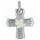 Kruisje 16 X 13 mm - Duif - Email Wit 