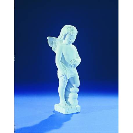 Ange - 30 cm - "Marbre" Blanc