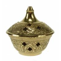 Wierookbrander - H 7 cm - Verguld messing 