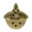 Brûle-encens - H 7 cm - Laiton doré