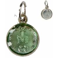 Medaille 10 Mm Miraculeuse Email Bleu