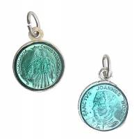 Médaille 14 mm Auxiliatrice / Don Bosco - Email bleu