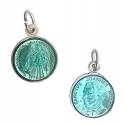 Medaille 14 mm OLV Hulp der Kristenen / Don Bosco - Email blauw 