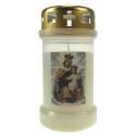 Bougie 3J / CD / blanc / Vierge du Carmel