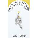 Médaille Argent Rhodié - Ste Rita Rose