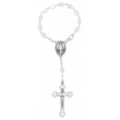 Dizainier/voiture Imit nacre - Blanc