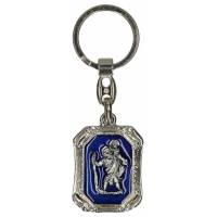 Porte-Clefs - St Christophe - Email Bleu