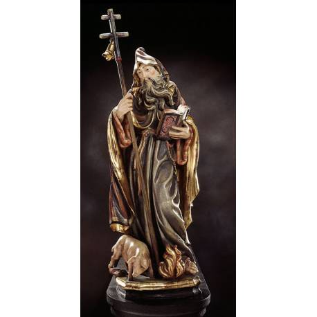 Houtsnijwerk H Antonius Kluizenaar 20 Cm / Gekleurd 