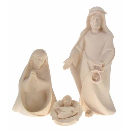 Ste Famille pour personnages de crèche de 16 cm bois naturel