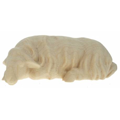 Houtsnijwerk Schaap Slapend voor kerstfiguren van 16 cm / Natuur 