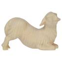 Agneau A Genoux pour personnages de crèche de 16 cm bois naturel