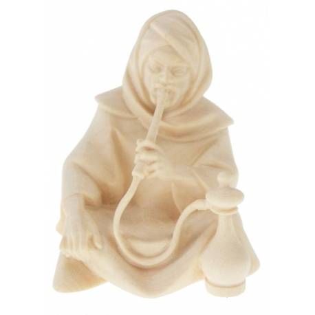 Berger Assis pour personnages de crèche de 16 cm bois naturel