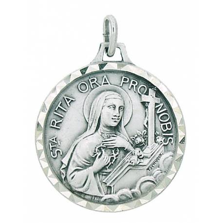 Medaille 23 mm - H Rita - Metaal Verzilverd 