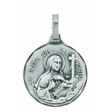 Medaille H. Rita - 16 mm - Metaal Verzilverd 