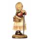 Houtsnijwerk Herderin/mand 15 Cm Gekleurd 
