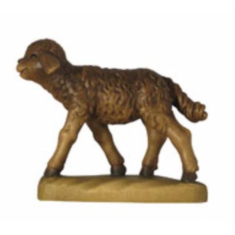 Bois Sculpte Mouton Brun 15 Cm