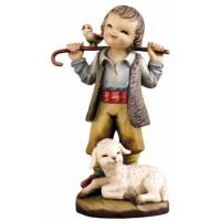 Houtsnijwerk Herder 15 Cm Gekleurd 