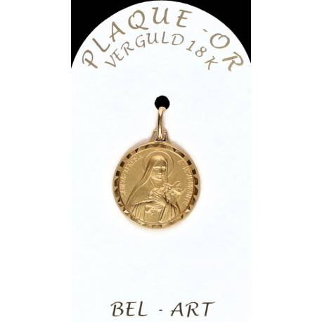Medaille plaqué-goud - H Theresia - 16 mm 