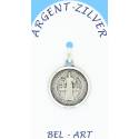 Médaille Argent St Benoït 18 mm