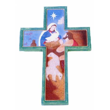 Croix Murale - 24 cm - Nativité