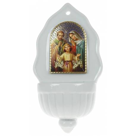 Wijwatervat - H Familie - Porselein 16 x 9 cm 