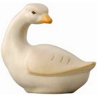 Houtsnijwerk Gans 10 Cm / Gekleurd 