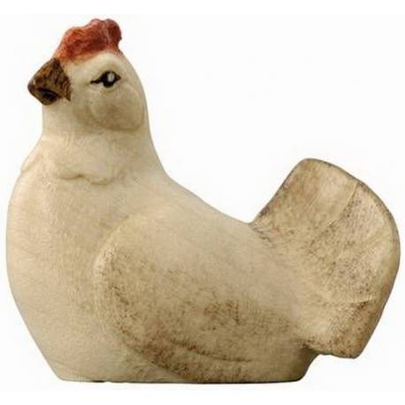 Houtsnijwerk Kip 10 Cm / Gekleurd 