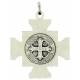 Schutskruisje - H Benedictus - 27 X 27 mm - Verzilverd 