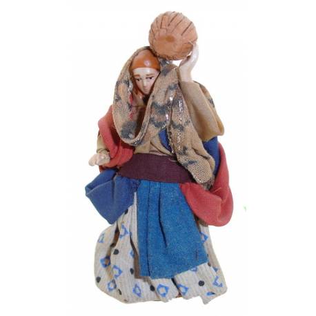 Santon Napolitain 08 Cm Femme Avec Cruche