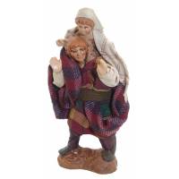 Santon Napolitain 08 Cm Homme Avec Enfant
