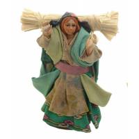 Santon Napolitain 08 Cm Femme Avec Paille