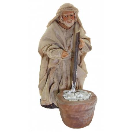 Napolitaanse Santon 08 Cm Man Met Kookketel 