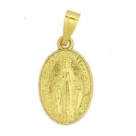 Medaille 15 mm Ov - Wonderbare - Verguld 